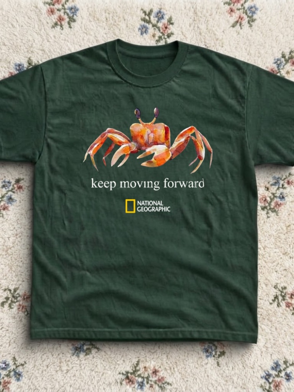 National Geographic 'Keep Moving Forward' Crab Graphic Tee - Dark Green